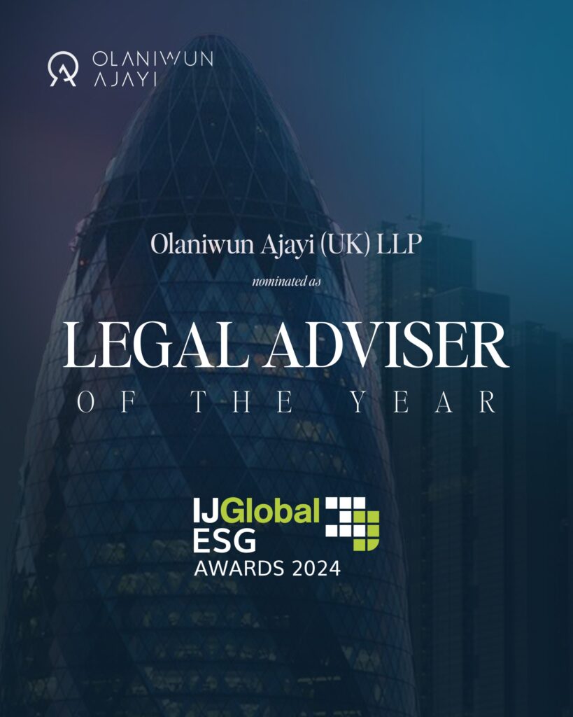 Olaniwun Ajayi UK shortlisted for ESG Awards 2024